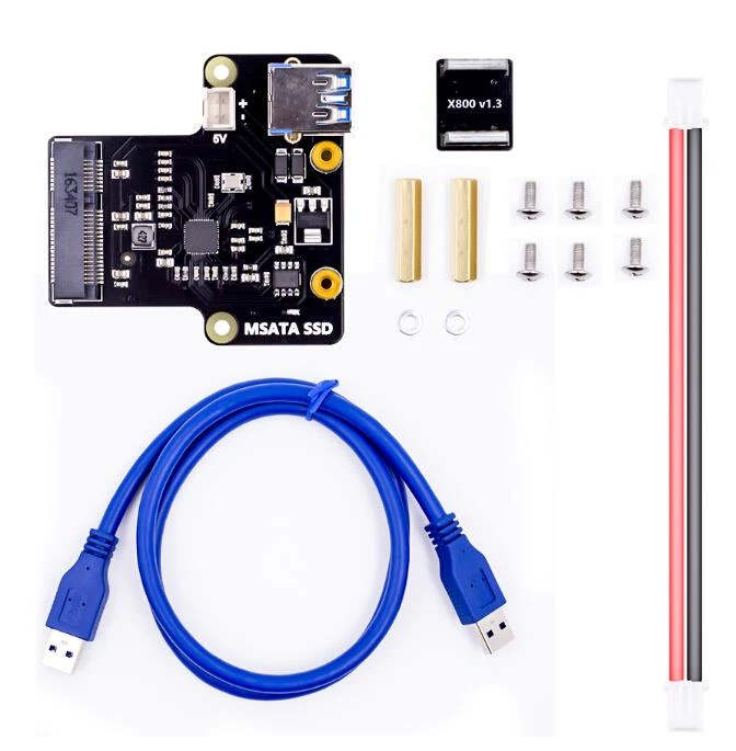 Expansão de disco SSD Raspberry Pi X850 MSATA